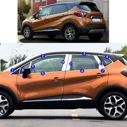 Car Sticker Garnish Pillar Window Middle Strip Trim Frame Hoods For Renault Captur 2015 2016 2017 2018 2019 2020