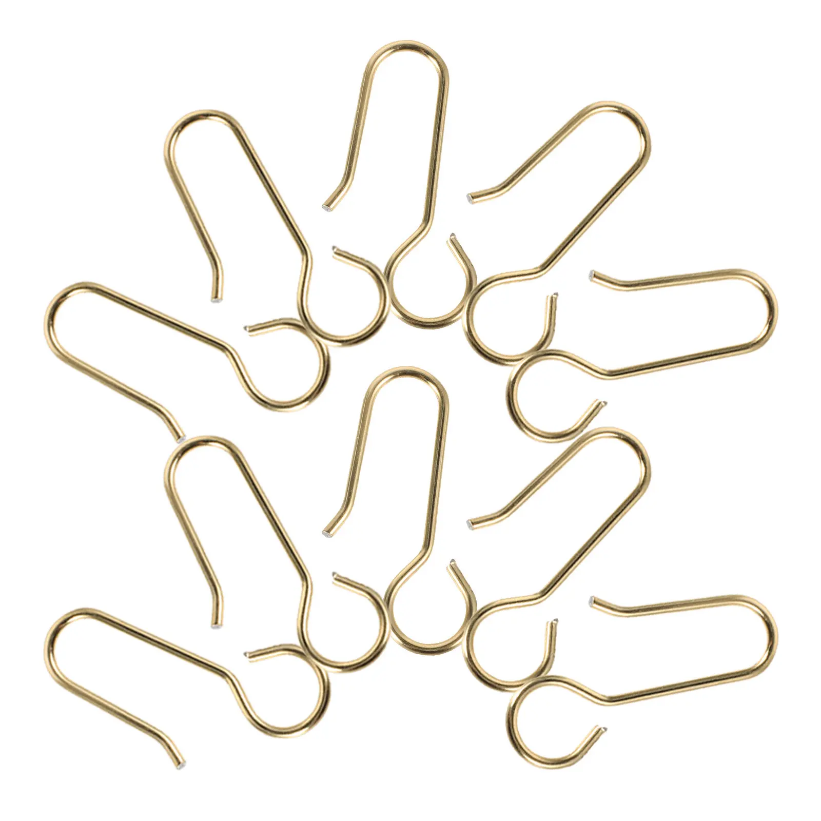 100Pcs Curtain Hooks Heavy Duty Metal Ceiling Hanging Hooks Shower Track Drapery Pins Sliding Track Gliders Shower Accessories