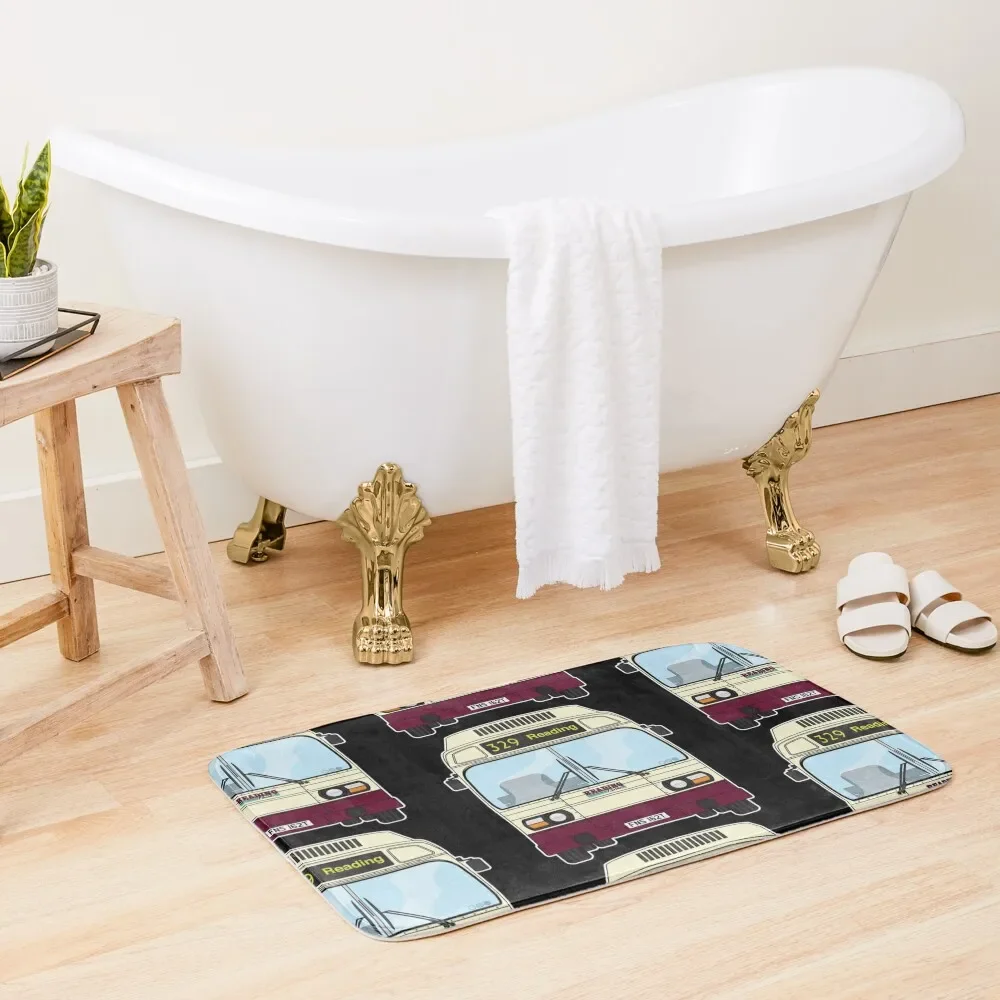 

Reading Buses Leyland National mk1 FNS162T Retro Illustration Bath Mat Bathrooms Accessories Novelties Living Room Rug Mat