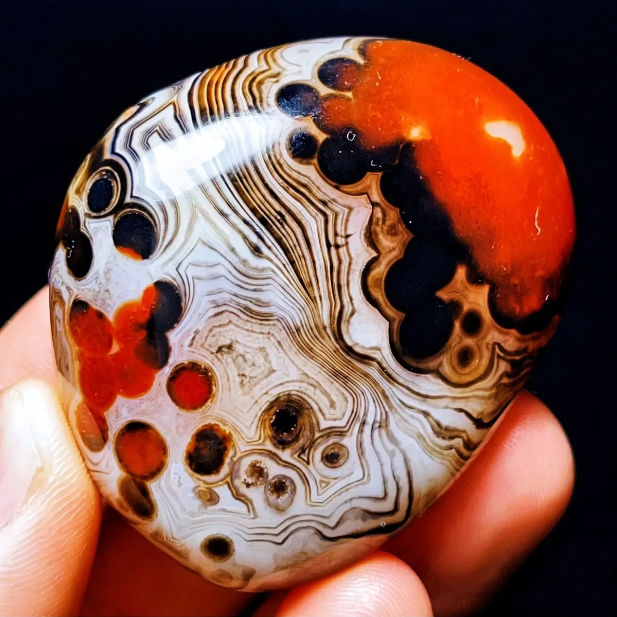 Large Desert Stone Banded Agate Worry Stone, Decor Stone, Tumbled Polished, Jewelry Making, Natural Stone, Crystal Collection