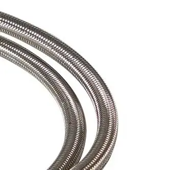 

New Stainless steel Turbo Oil Feed Line 36" Steel Braided -4 AN 90 Degree x Str