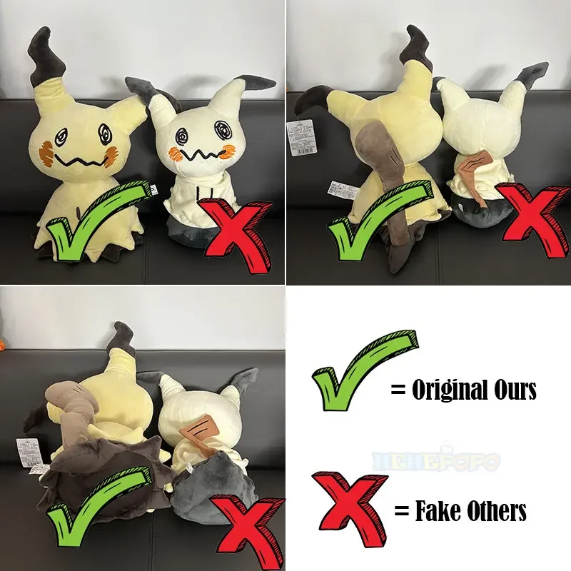 Peluches de Pokémon Mimikyu originales, juguetes de peluche, almohada grande y suave, Animal de Anime, muñecas, regalo de cumpleaños para niños y bebés, 46cm