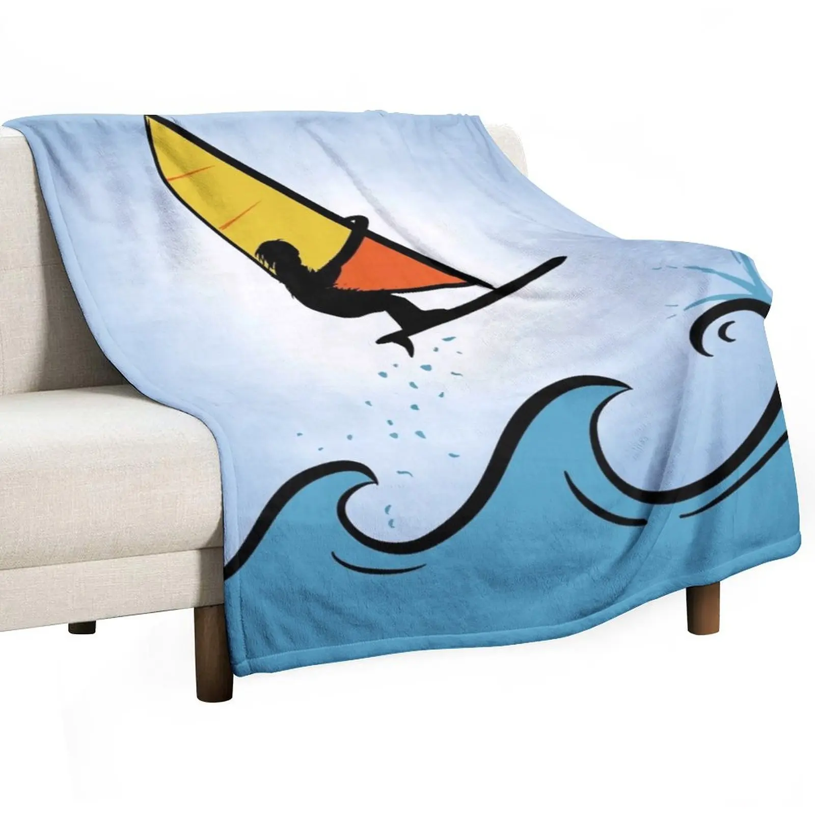 Windsurf jump Throw Blanket decorative christmas decoration Flannel Fabric valentine gift ideas Blankets