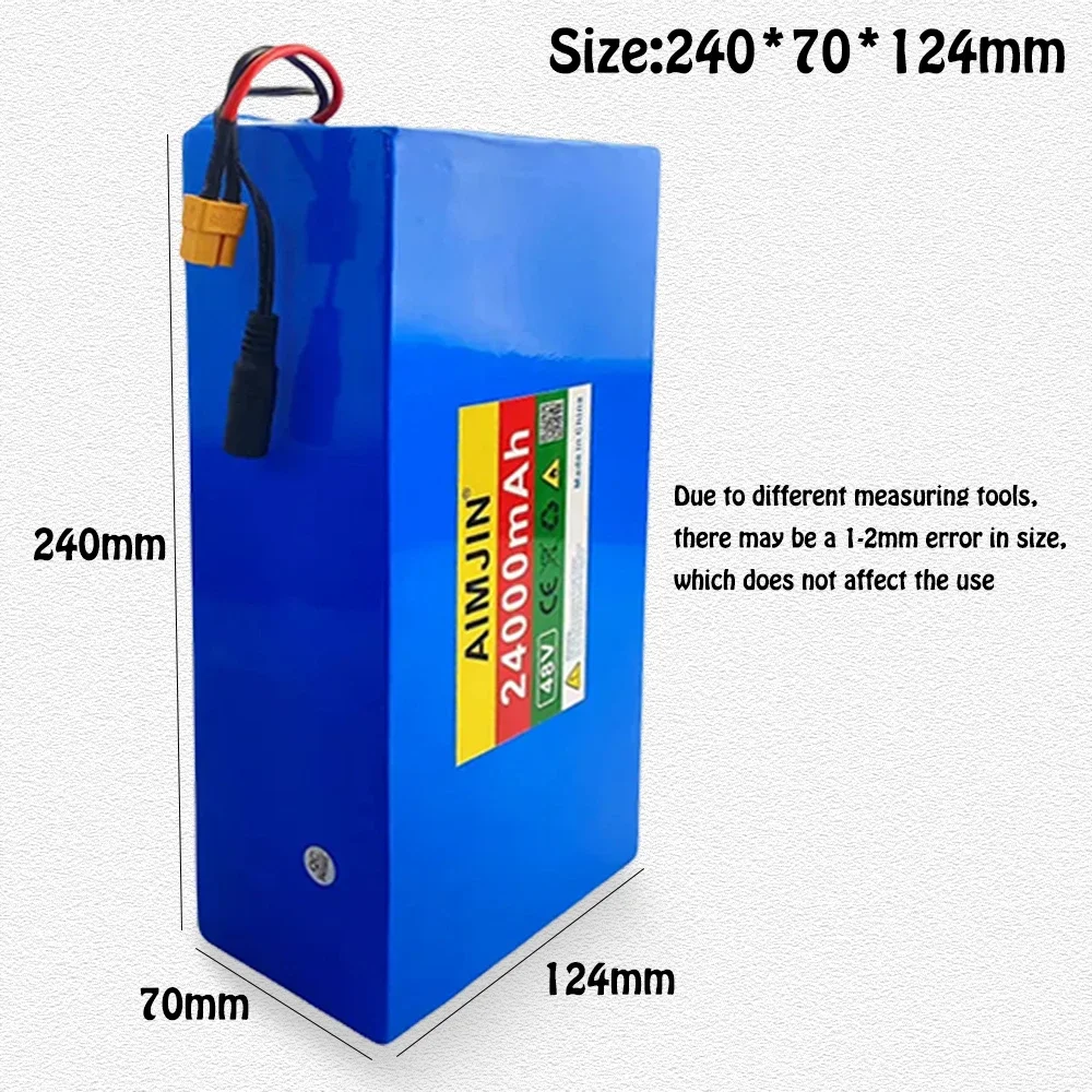 48V 24ah 13s6p Lithium Battery Pack 48v 24000mAh 2000W Citycoco Motorized Scooter Batteries Built In 50A BMS