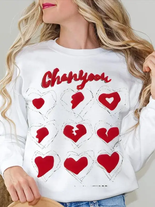 Unique Pattern, Cute, Oversized Sweatshirt Women, Y2k Bunny Hoodie, Hand-Painted Korean Style, Cozy Fleece Pullover, Fall Winter