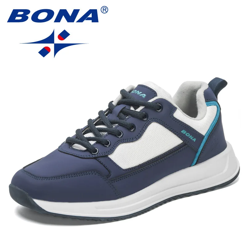 BONA 2023 New   Shoes Men Outdoor Walking Shoes Man Casual Lightweight Sneakers Leisure Footwear soft and comfortable Casual Sho