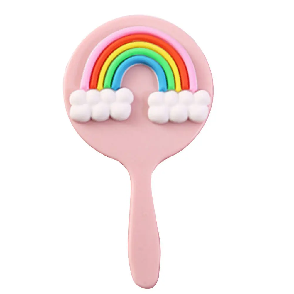 Handheld Makeup Mirror Ergonomic Smooth Grip Portable for Women Travel Bathroom Dressing Table Beauty Vanity Essential