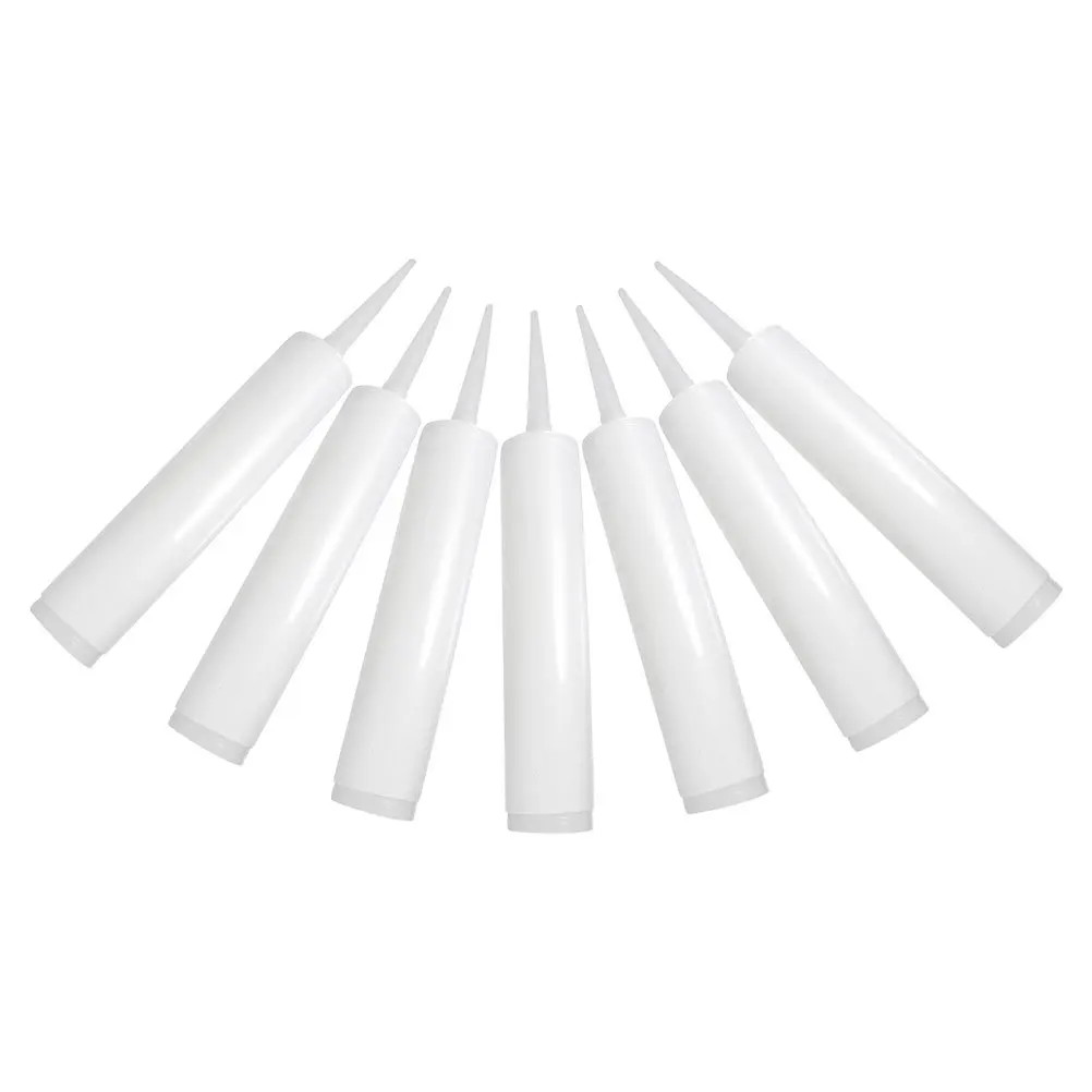

7Pcs Refillable Empty Caulk Tubes Plastic Caulking Sealant Tubes for Efficient Home Renovation Reusable Latex Cement Caulk