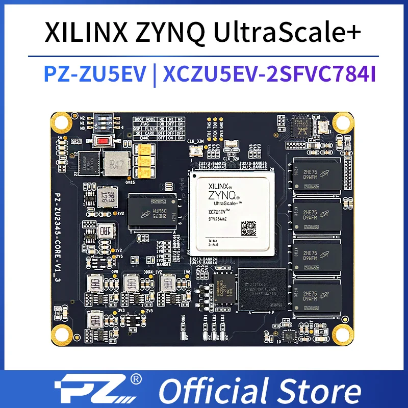 

Puzhi PZ-ZU5EV-SOM Xilinx ZYNQ UltraScale XCZU5EV FPGA Core Board Industrial Grade System on Module 5EV