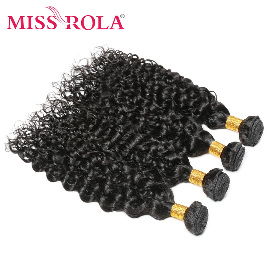 Miss Rola Afro Kinky Hair Bundles With 4x4 Closures Brazilian Afro Curly Hair Weave 100% Human Hair Remy Hair Extensions