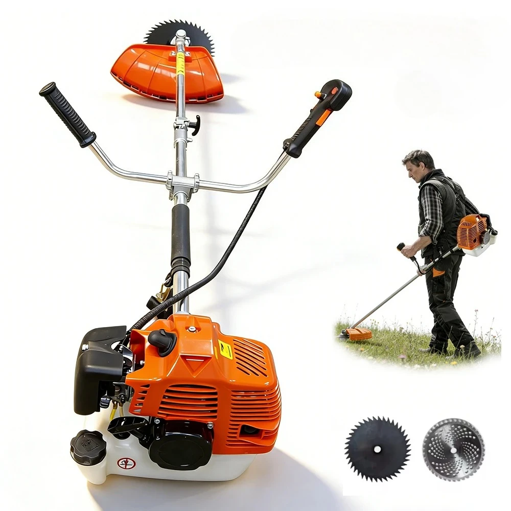 202652cc Powerful  Brush Cutter 2-Stroke 7500RPM Weed Wacker Backpack String Trimmer for Garden Yard Farm Clearing