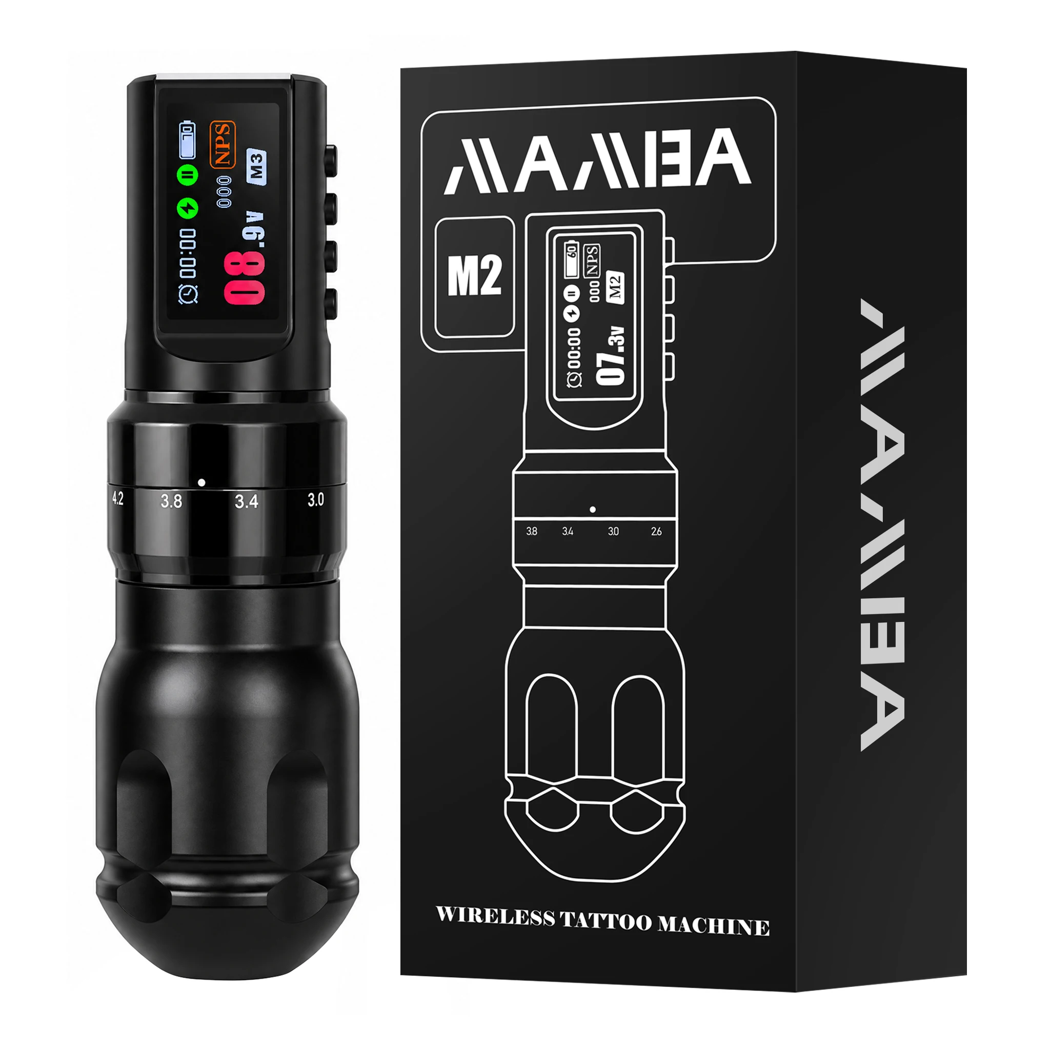 

Wireless Tattoo Machine Pen 7 Adjustable Strokes 2.3-4.2mm Motor LCD Screen Permanent Makeup Tattoo Pen For Tattoo Art