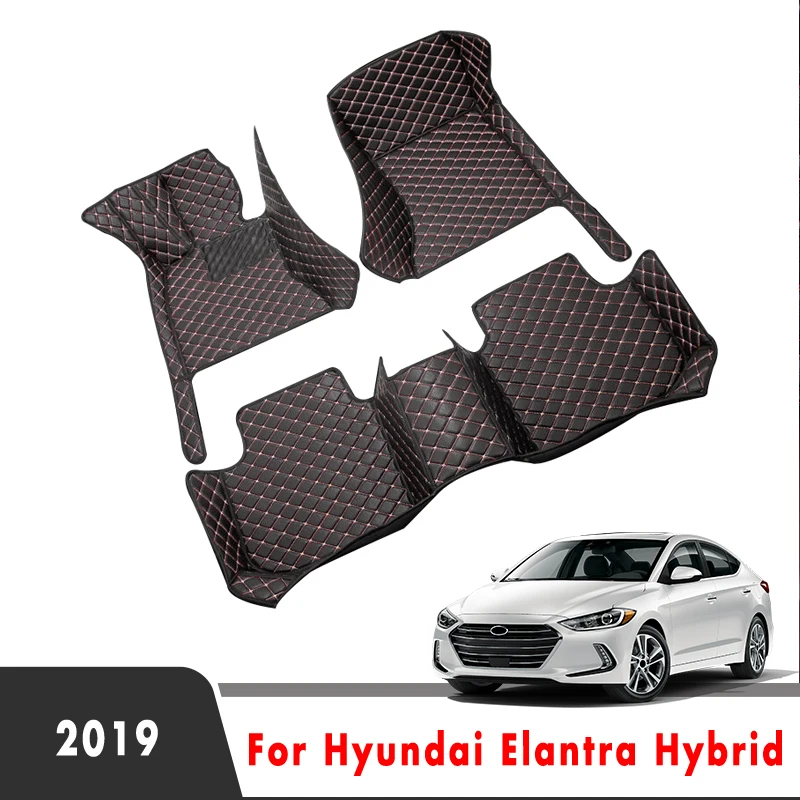 

Для Hyundai Elantra Hybrid 2019, автомобильные коврики, аксессуары для интерьера, ковры, детали для стайлинга на заказ, водонепроницаемые чехлы, кожаные коврики