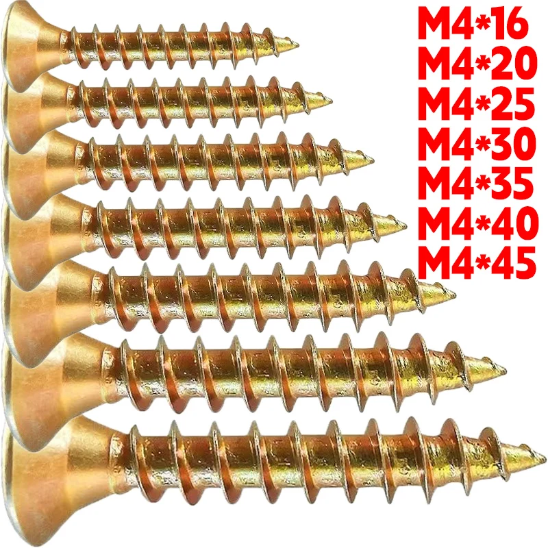 

160pcs/box Iron Cross Screw Set Hardware Fastener DIY Woodworking Self-tapping Wood Screw Countersunk Phillips Flat Head Screws