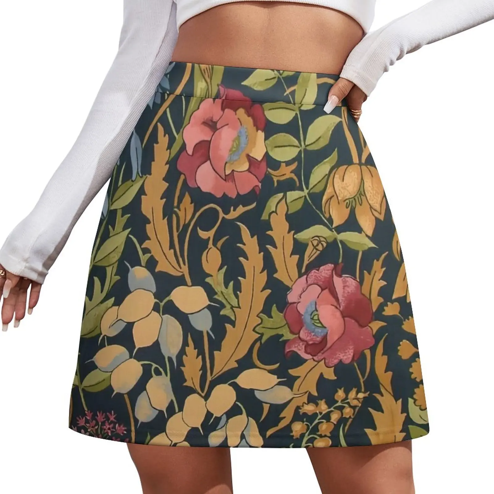 

William Morris artwork William Morris original painting Mini Skirt 90s aesthetic korean fashion