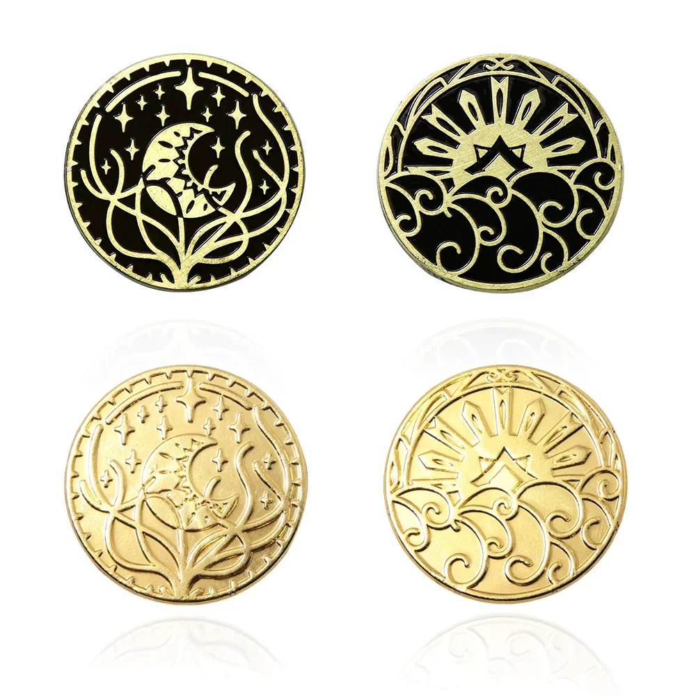 Anime Dungeons and Dragons Coin Gold Plated Cosplay Metal Two Sides Coins For Men Women Collection Jewelry