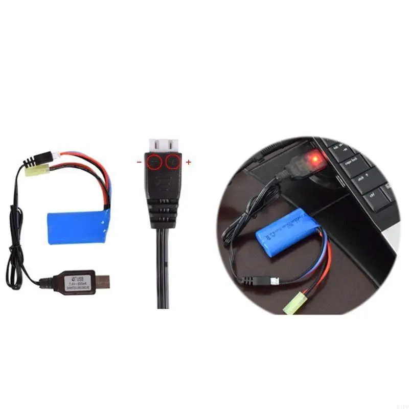 E1PF 2000MA /1000MA /500MA XH-3P 2S LIPO Li-Ion 7.4V Carregador Universal USB