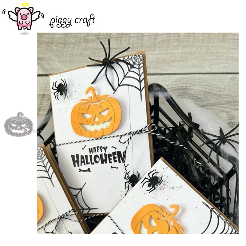Piggy Craft metalowe matryce do wycinania matryce do wycinania Halloween głowa dyni Scrapbook papier rzemiosło nóż forma ostrze dziurkacz szablony