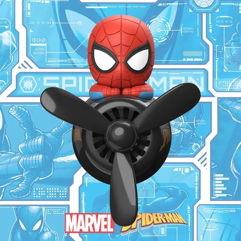 Marvel Spiderman personality car aromatherapy outlet decoration fan rotating perfume interior creative decoration holiday gift