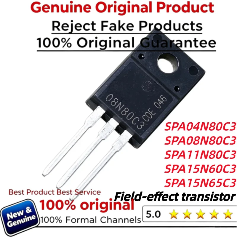 5PCS Original SPA15N65C3 TO-220F 15A 650V 15N65C3 SPA15N60C3 15N60C3 SPA11N80C3 11N80C3 SPA08N80C3 08N80C3 SPA04N80C3 04N80C3