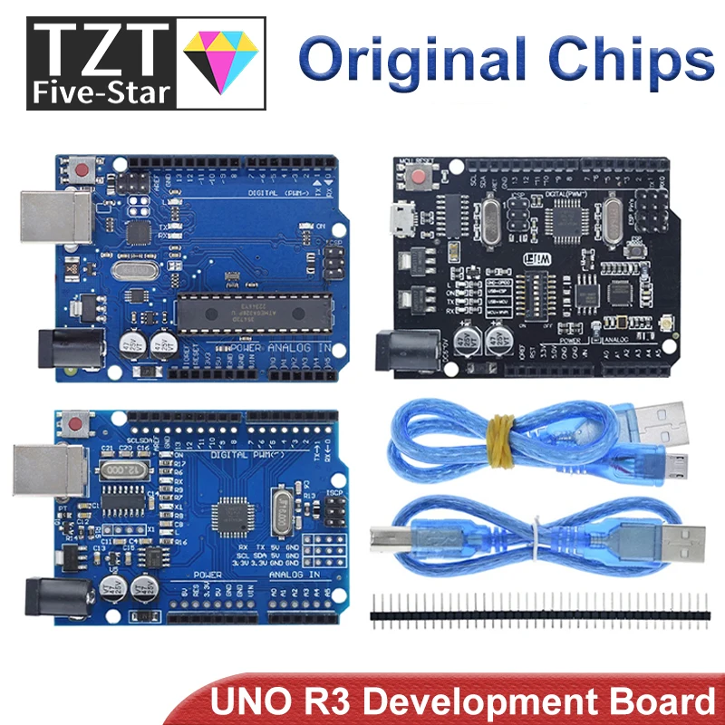 UNO R3 공식 박스 ATMEGA16U2 / UNO + WiFi R3, ATMEGA328P 칩, CH340G, Arduino UNO R3 개발 보드 WeMos ESP8266 