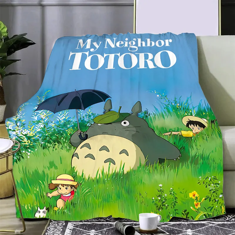 

Cartoon Printed Blanket Picnic Blankets Warm Blanket Soft and Comfortable Blanket T-TotoroS Home Travel Birthday Gift