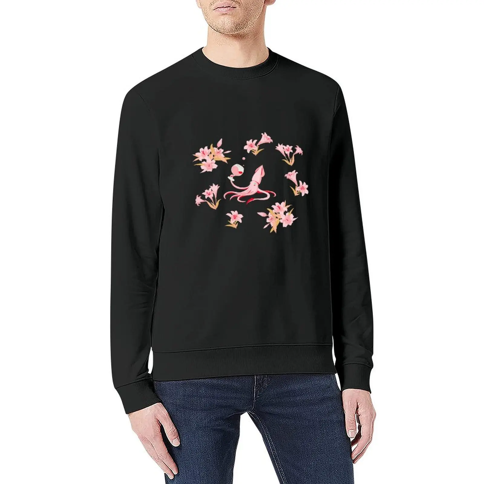 Squid and Wine_ night Pullover men's clothes clothes for men winter clothes graphic t shirts men new sweatshirts
