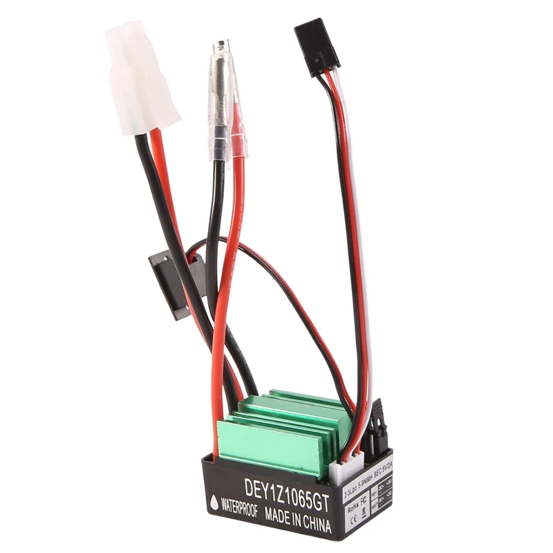 65A ESC pengontrol kecepatan listrik, mobil RC tahan air dengan colokan Tamiya untuk Traxxas Trx4 Axial SCX10 HSP RC4WD HPI