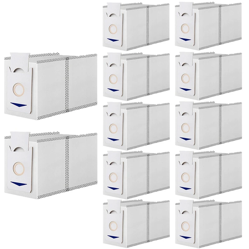 Sacos de pó para aspirador Ecovacs, grande capacidade, acessórios de substituição, 12 Pack, T30, T30 Pro, T30 Max