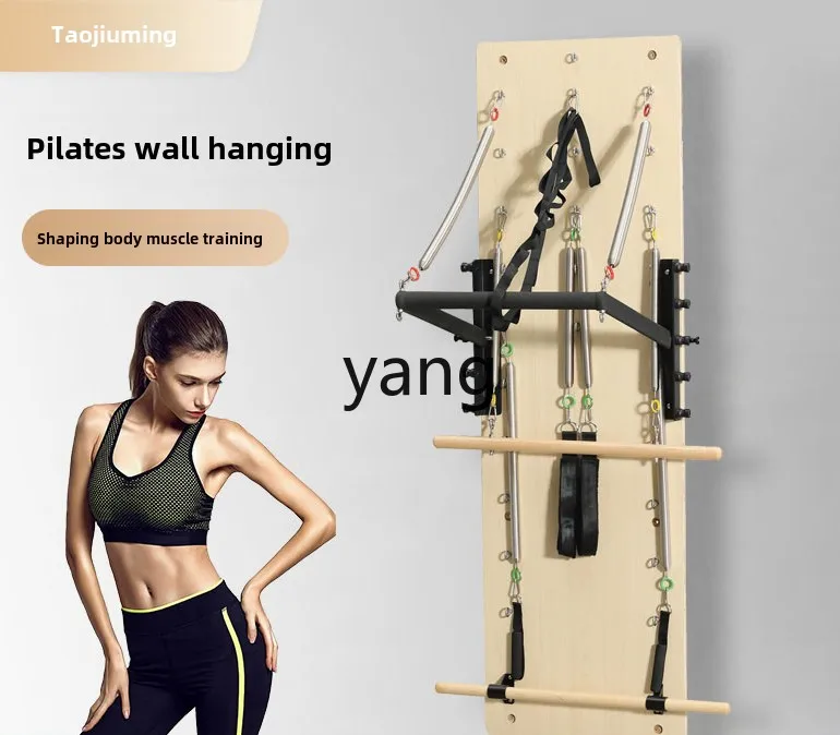 YJQ Pilates Sliding Ladder Yoga Two-way Track Stretching Training Chan Soft Instrument Core Wall Mount