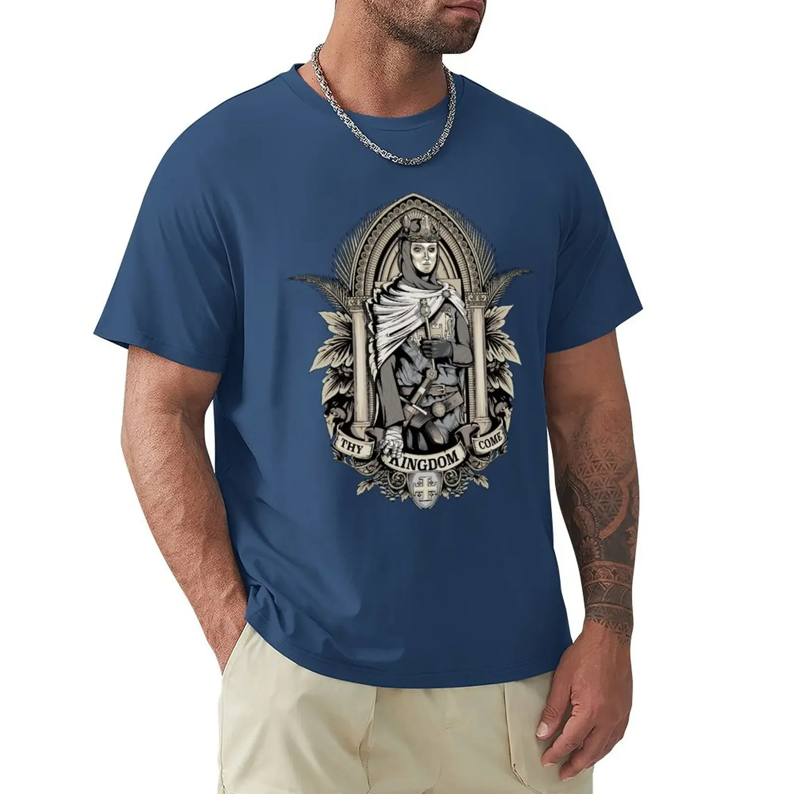 King Baldwin IV of Jerusalem, masked version. T-Shirt vintage sports fans t shirts men