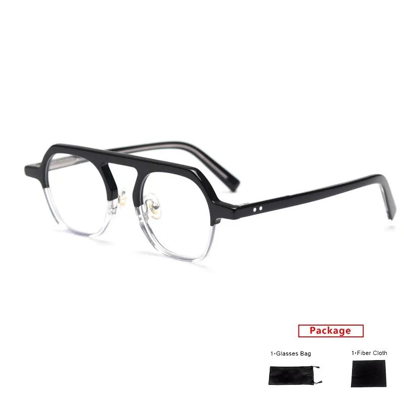 

mimiyou Acetate Square Glasses Frame Women Retro Anti Blue Light Optical Eyewear Men Eyeglasses Frame UV400 Computer Glasses