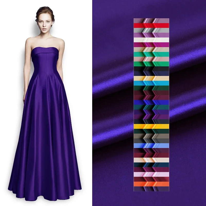 140CM Wide 40MM Ching Purple Solid Color Heavy Silk Fabric Good for Summer Spring Dress Skirt Shirt Pants JH190