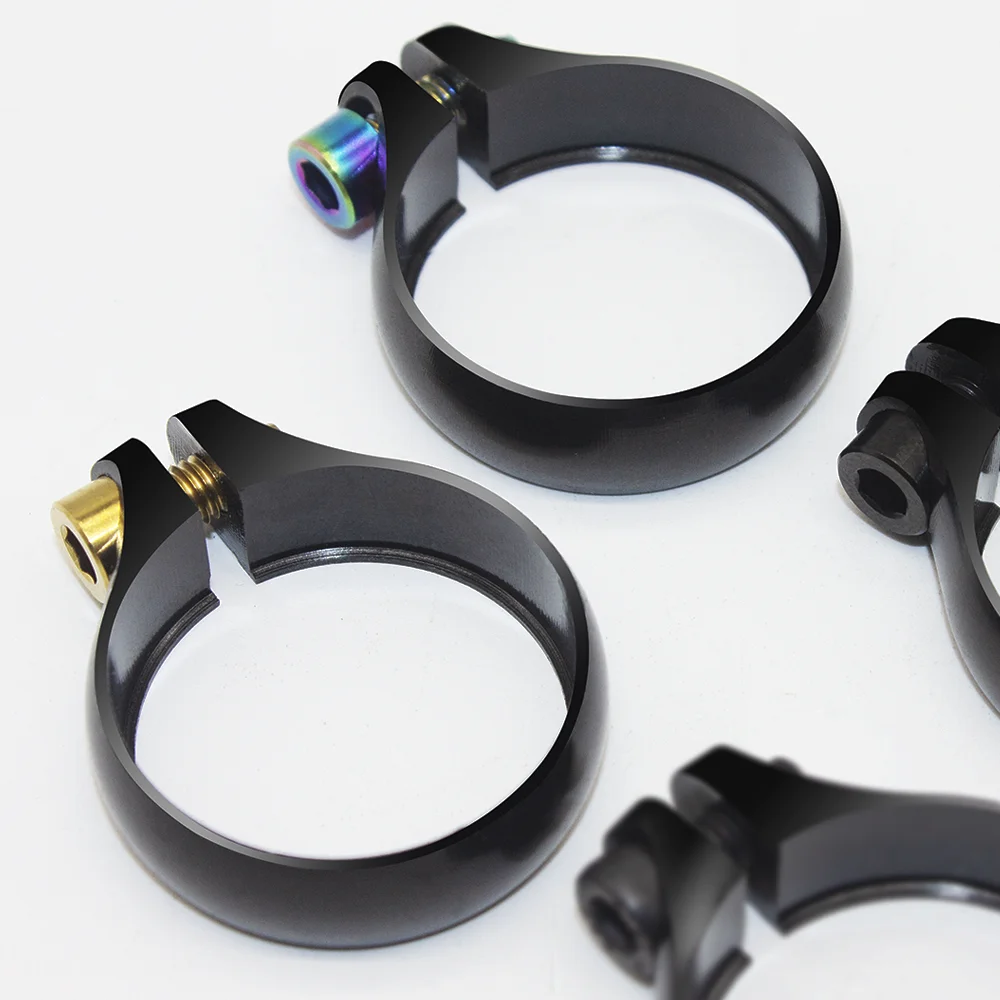 Super Light Titanium Bicycle Seat Post Clamp CNC Alloy Saddle for 27.2/30.8/31.6mm Bike Seatpost