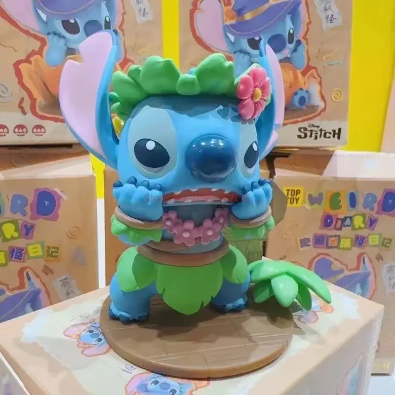 New Original Disney Weird Diary Series Stitch Cartoon Action Figures Kawaii Anime Model Doll Toy Desktop Collection Gift