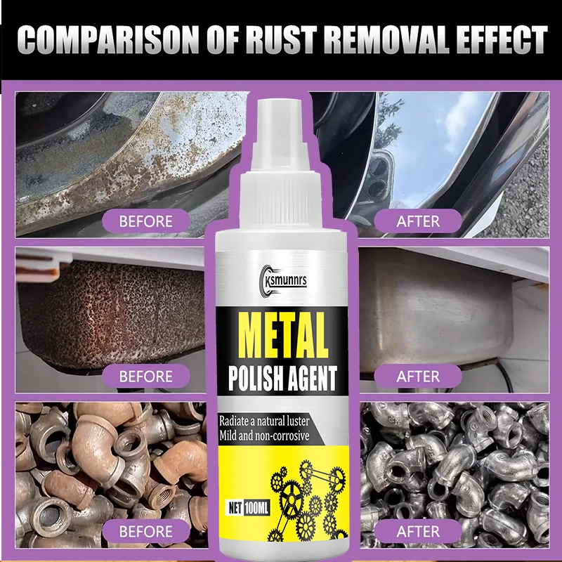 

Очищающий спрей для удаления ржавчины с колес - Мощная очистка - Мощное обезжиривание Полировка Техническое обслуживание колес Очиститель колес автомобиля