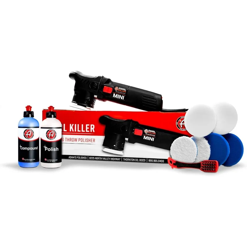 Swirl Killer 12mm Car Buffer Polisher Kit, Orbital Polishing Paint Correcting Tool, Car Scratch Remover, Correcting Polish Use