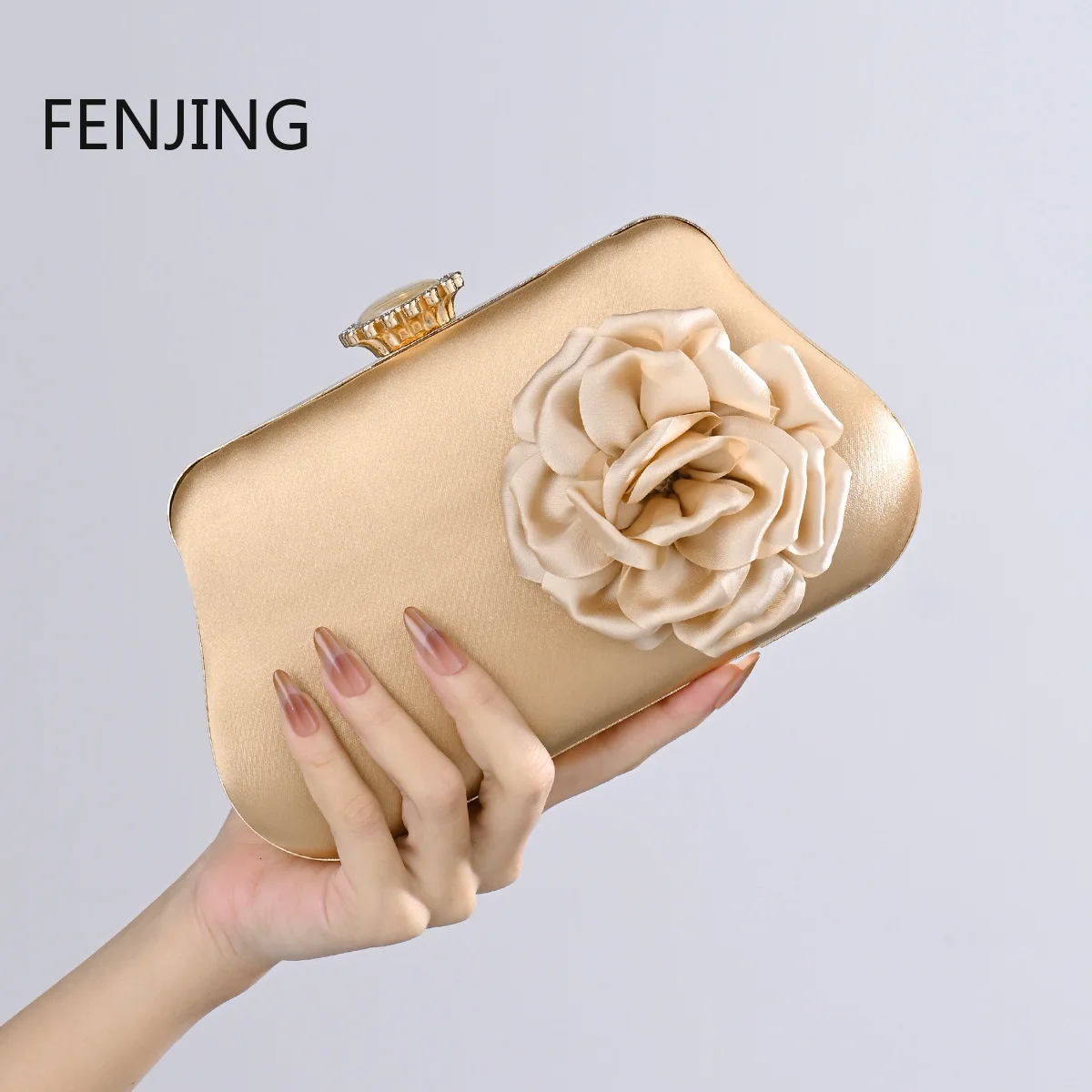 

Атласные вечерние сумки с 3D цветами, женские сумки через плечо для ужина, роскошные дизайнерские сумки, золотые розовые клатчи для вечеринки, банкета