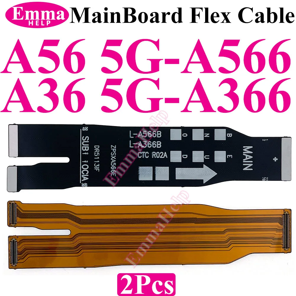 2Pcs Main Board Flex Cable For Samsung A16 A56 A36 A26 A15 A25 A55 A32 A33 A34 A35 A53 A33 A54 A34 A72 A73 A52s A546 Motherboard image 2
