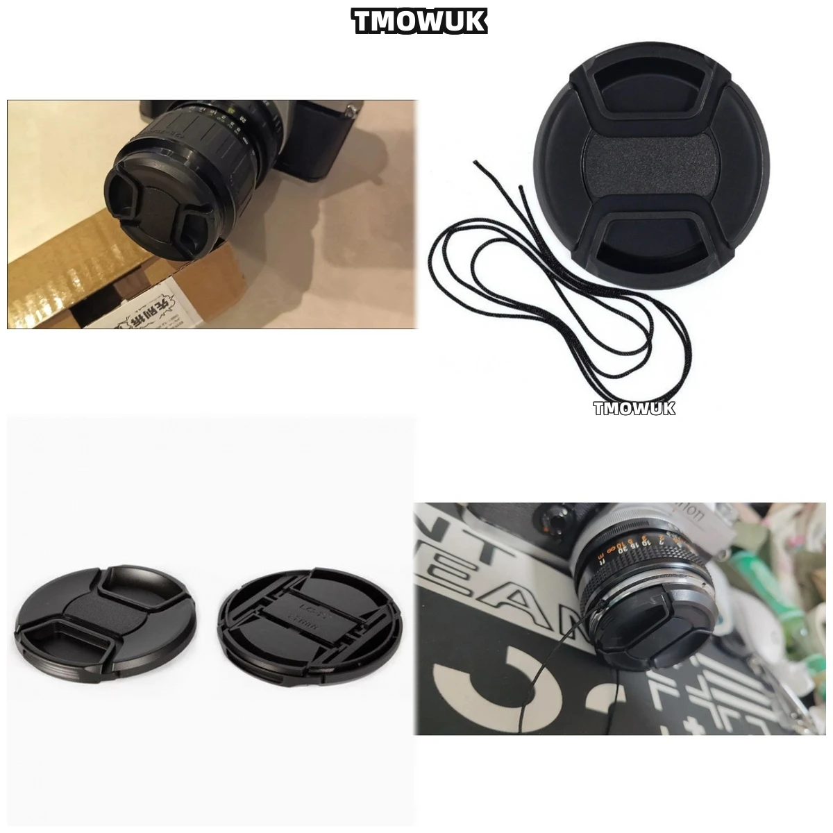 

For FUJIFILM X-T100 X-Pro2 X-A5 X-H2 X-M6 X-E3 X-T70 X-T4 X-T30 X-T1 Camera Lens Cap Protective Cover Center Pinch Snap-on 49mm
