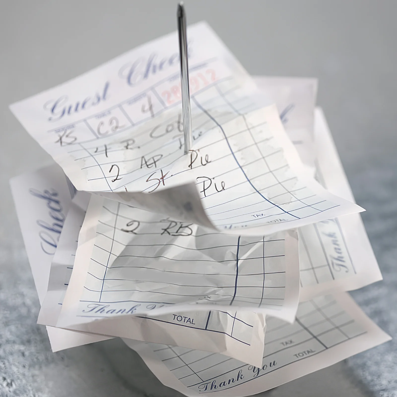 

8 pcs Receipt Spikes Multiple Colors Sturdy Stable Base For Office Home Restaurant Use Desktop Organizer Bill Fork Ticket