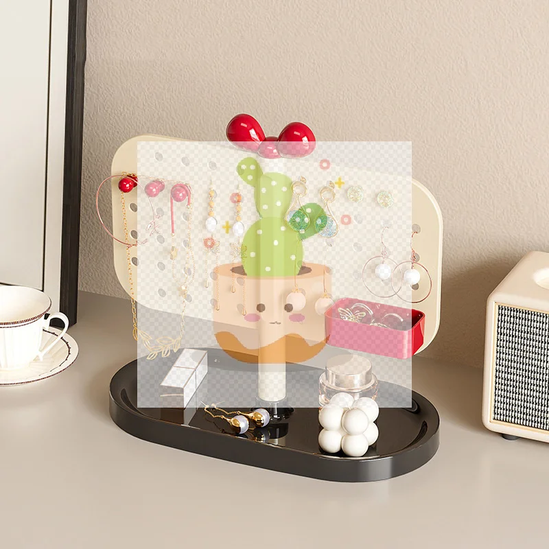 رف تخزين بسيط من بيجبورد لتخزين المفاتيح والمجوهرات والخواتم والأساور وتخزين طاولة الزينة وتخزين مستحضرات التجميل.