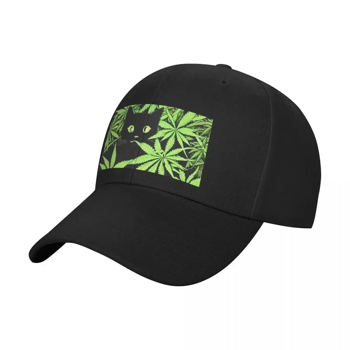 Casquette Baseball con malas hierbas chat foncé, ropa Golf, chapeau cheval pour femmes et hommes