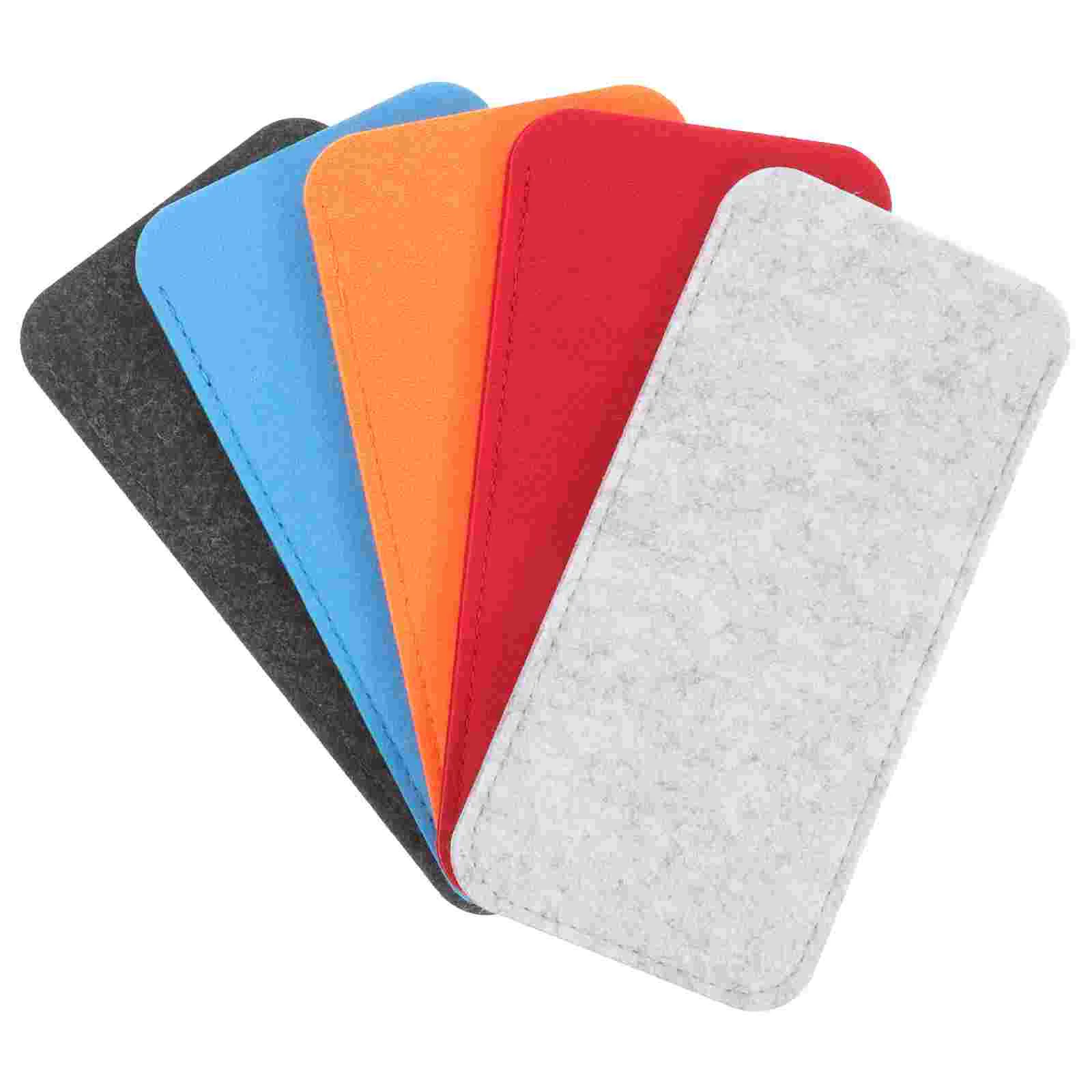 

5 Pcs Felt Glasses Bag Sunglass Holder Reusable Pouch Soft Storage Eyeglass Case Sunglasses Reading