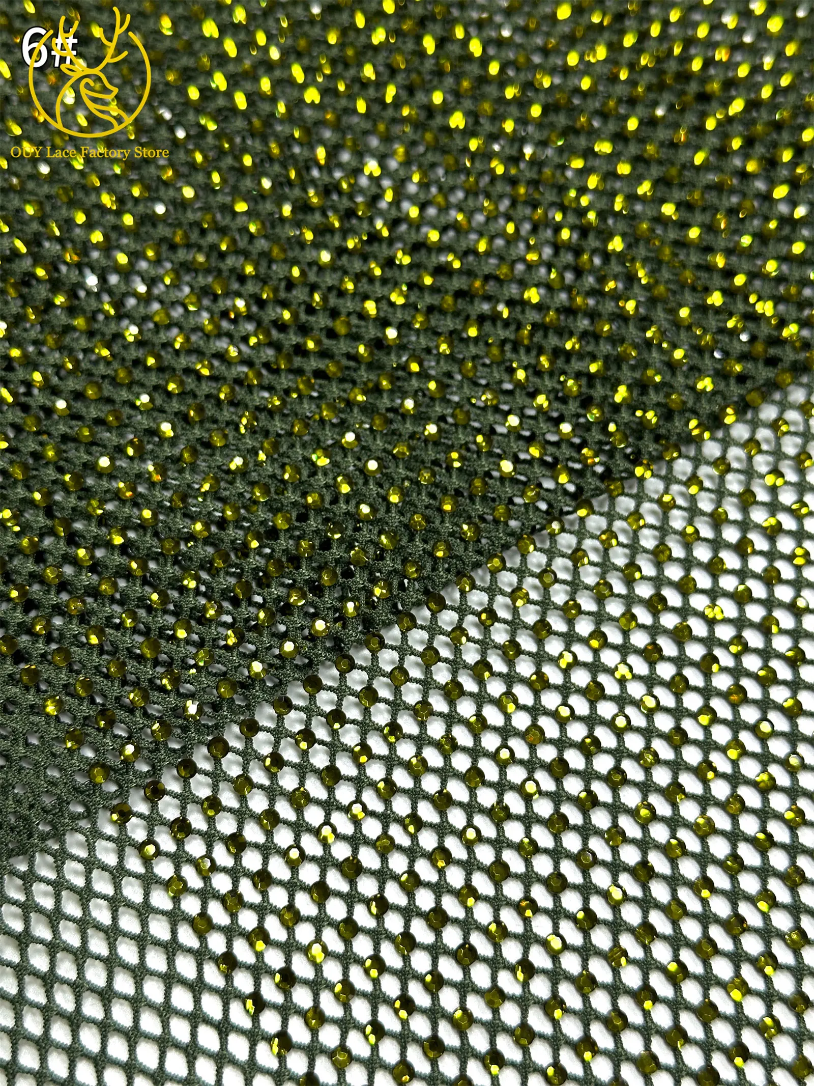 2,5 Yards Hochwertiger Dubai Edelstein-Netzspitzenstoff Hochqualitative Afrikanische Spitze Nigerianischer Steinspitzenstoff für Damen-Abendkleider – Detail 15