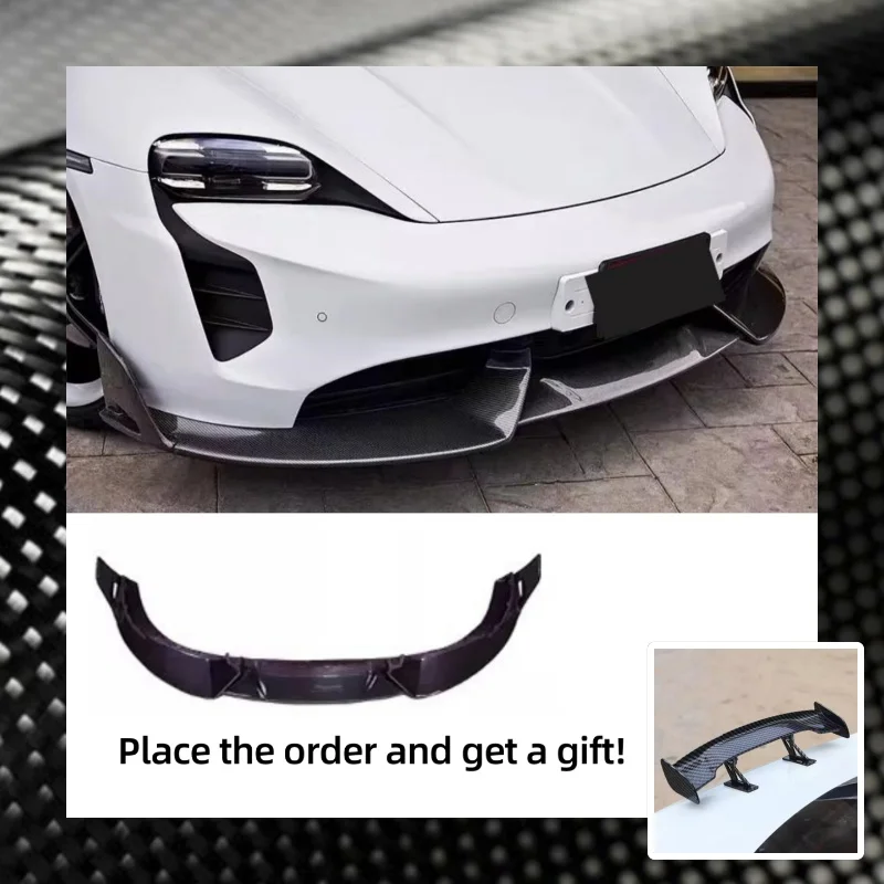 

Carbon fiber Front bumper lip for Porsche Taycan modified front shovel Car Accessories