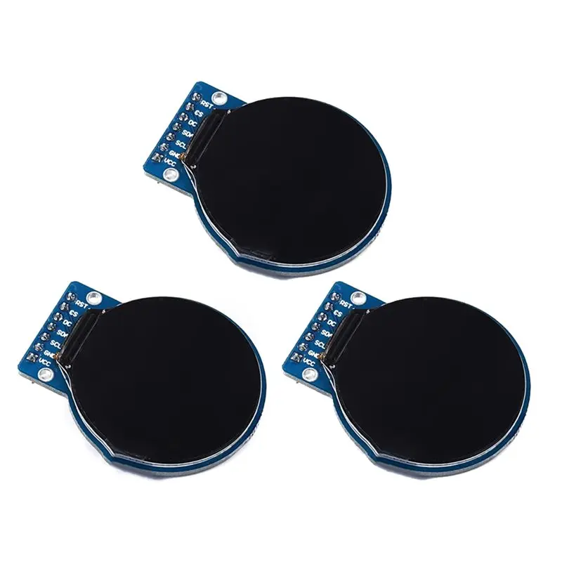 

AS95-3Pcs 1,28-дюймовый круглый TFT ЖК-дисплей с разрешением 240x240, широкий драйвер GC9A01 для Arduino
