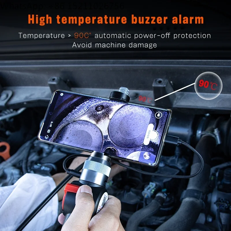Snack Endoscope - 8.5MM Borescope Waterproof Inspection 180° Articulating HD USB Phone - for Auto Checking