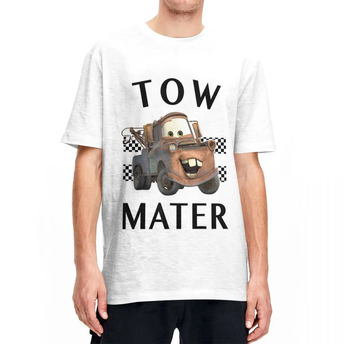 Men Women T-Shirts McQueen Cars Tow Mater Finish Graphic Cool Cotton Tees Short Sleeve T Shirts O Neck Clothes 4XL 5XL