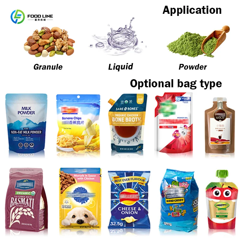 Customized Fully Auto High Speed Multi Function Digital Packaging Machine Plastic Premade Stand Up Doypack Pouches
